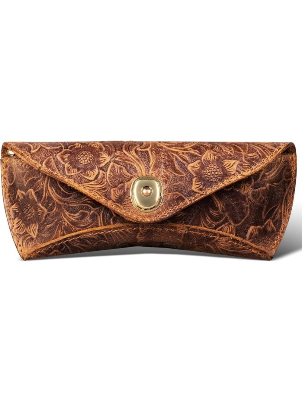 Stylish Real Leather Eyeglasses Case - Unisex Reading Glasses Pouch & Holder